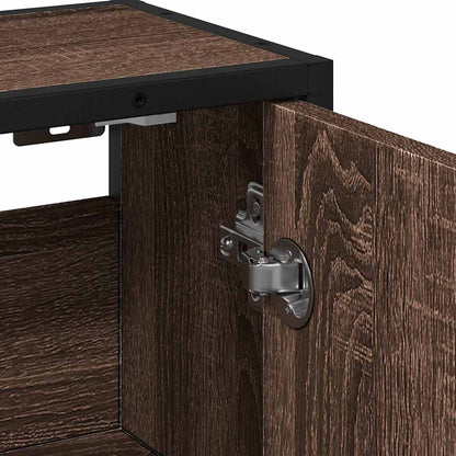 vidaXL Bad-Spiegelschrank Braun Eichen-Optik 65x20x60 cm Holzwerkstoff