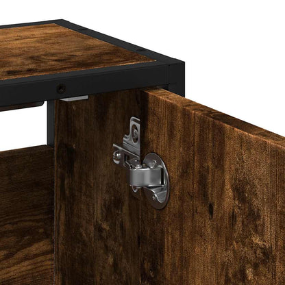 vidaXL Bad-Spiegelschrank Räuchereiche 65x20x60 cm Holzwerkstoff