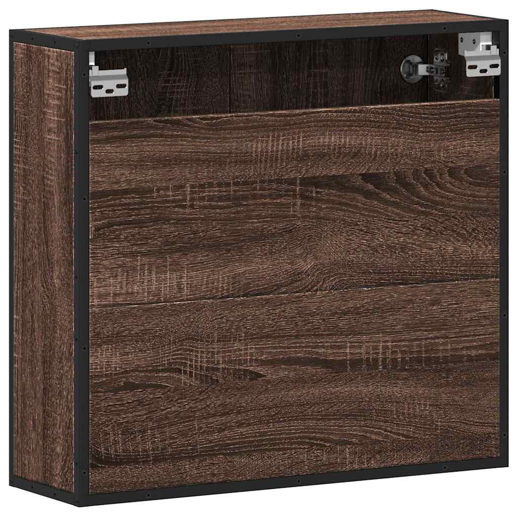 vidaXL Bad-Spiegelschrank Braun Eichen-Optik 65x20x60 cm Holzwerkstoff