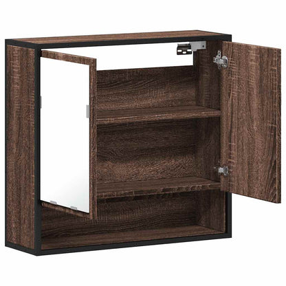vidaXL Bad-Spiegelschrank Braun Eichen-Optik 65x20x60 cm Holzwerkstoff