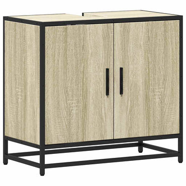 vidaXL Meuble sous-lavabo chêne Sonoma 65 x 33 x 60 cm en bois d'ingénierie