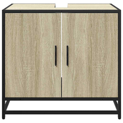 vidaXL Badezimmer-Waschbeckenschrank Sonoma-Eiche 65 x 33 x 60 cm Holzwerkstoff