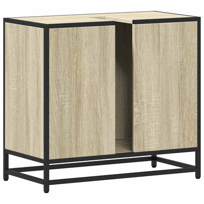 vidaXL Badezimmer-Waschbeckenschrank Sonoma-Eiche 65 x 33 x 60 cm Holzwerkstoff