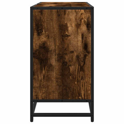 vidaXL Waschbeckenunterschrank Räuchereiche 65x33x60 cm Holzwerkstoff