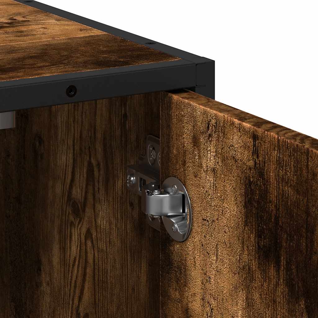 vidaXL Waschbeckenunterschrank Räuchereiche 65x33x60 cm Holzwerkstoff