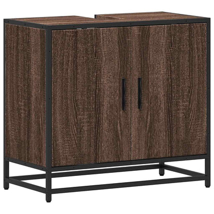 vidaXL Waschbeckenunterschrank Braun Eichen-Optik 65x33x60 cm