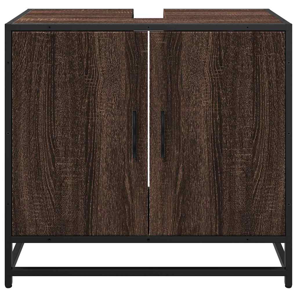 vidaXL Waschbeckenunterschrank Braun Eichen-Optik 65x33x60 cm