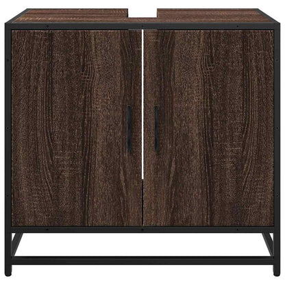 vidaXL Waschbeckenunterschrank Braun Eichen-Optik 65x33x60 cm