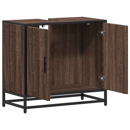 vidaXL Waschbeckenunterschrank Braun Eichen-Optik 65x33x60 cm