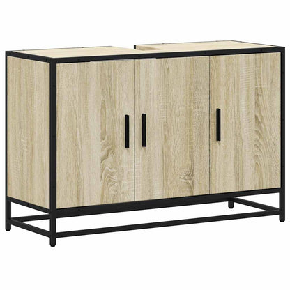 vidaXL Meuble sous-lavabo chêne Sonoma 90 x 33 x 60 cm en bois d'ingénierie