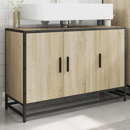 vidaXL Meuble sous-lavabo chêne Sonoma 90 x 33 x 60 cm en bois d'ingénierie