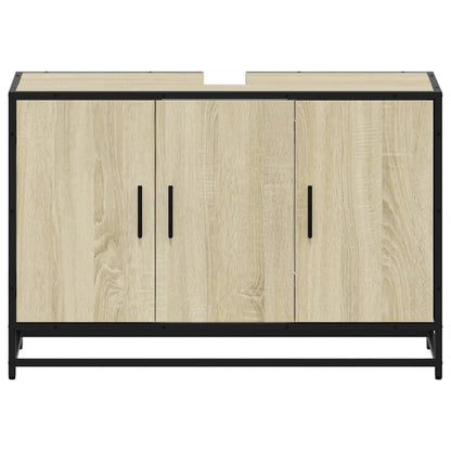 vidaXL Meuble sous-lavabo chêne Sonoma 90 x 33 x 60 cm en bois d'ingénierie