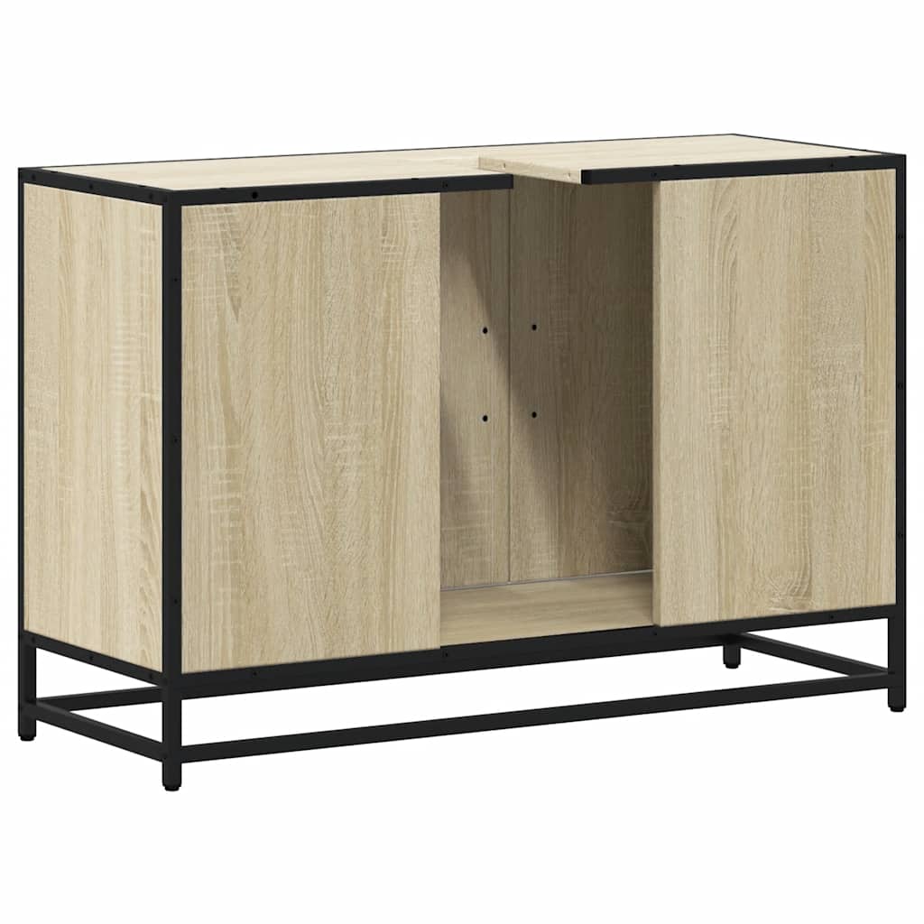 vidaXL Meuble sous-lavabo chêne Sonoma 90 x 33 x 60 cm en bois d'ingénierie