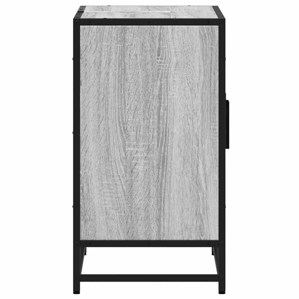 vidaXL Waschbeckenunterschrank Grau Sonoma 90x33x60 cm Holzwerkstoff