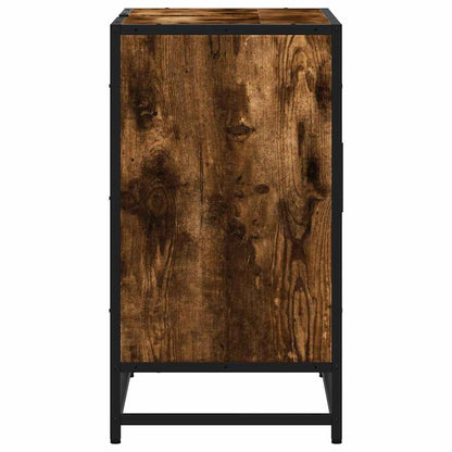 vidaXL Waschbeckenunterschrank Räuchereiche 65x33x60 cm Holzwerkstoff