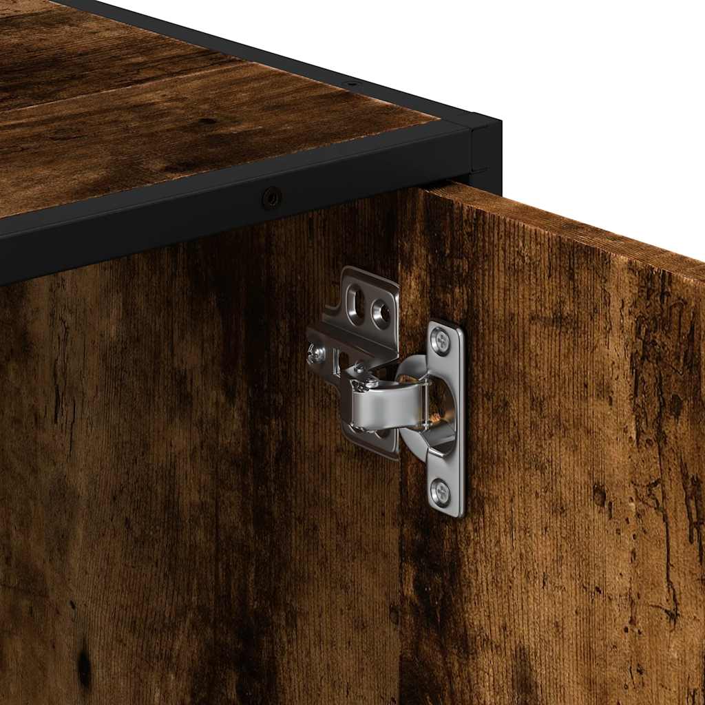 vidaXL Waschbeckenunterschrank Räuchereiche 65x33x60 cm Holzwerkstoff