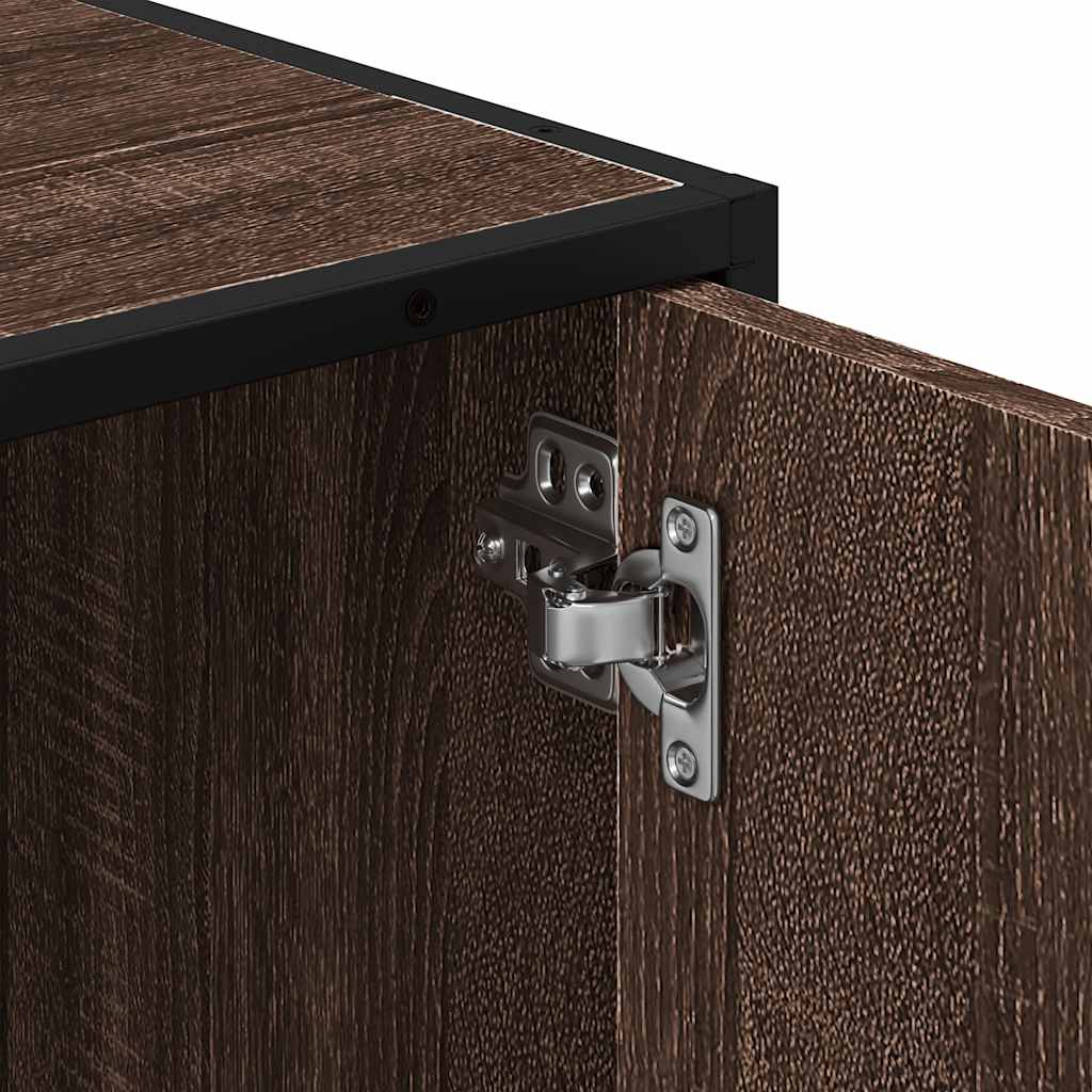 vidaXL Meuble sous-vasque marron aspect chêne 65x33x60 cm