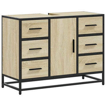 vidaXL Meuble sous-lavabo chêne Sonoma 80x33x60 cm Bois d'ingénierie