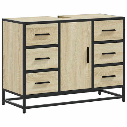 vidaXL Meuble sous-lavabo chêne Sonoma 80x33x60 cm Bois d'ingénierie