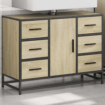 vidaXL Meuble sous-lavabo chêne Sonoma 80x33x60 cm Bois d'ingénierie