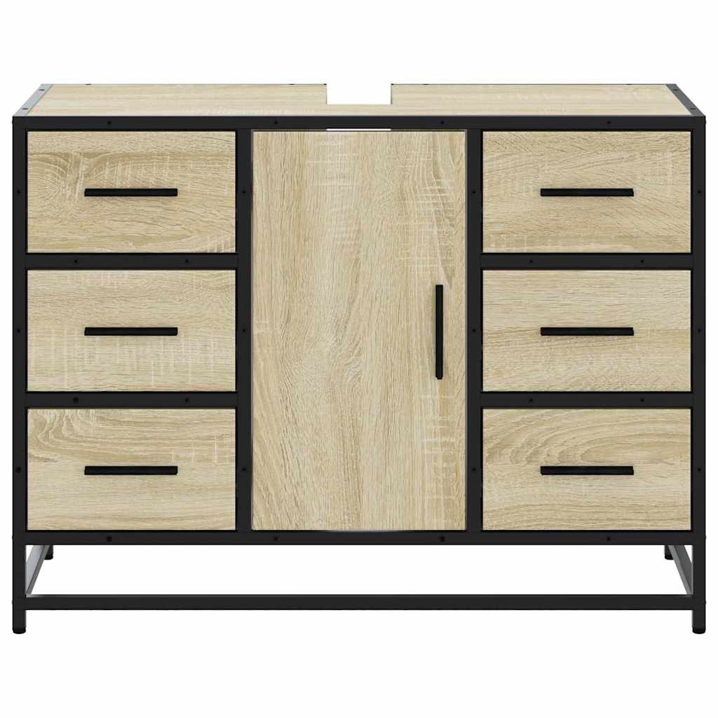 vidaXL Meuble sous-lavabo chêne Sonoma 80x33x60 cm Bois d'ingénierie