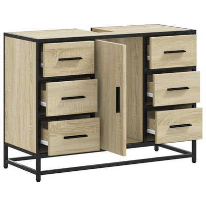 vidaXL Meuble sous-lavabo chêne Sonoma 80x33x60 cm Bois d'ingénierie