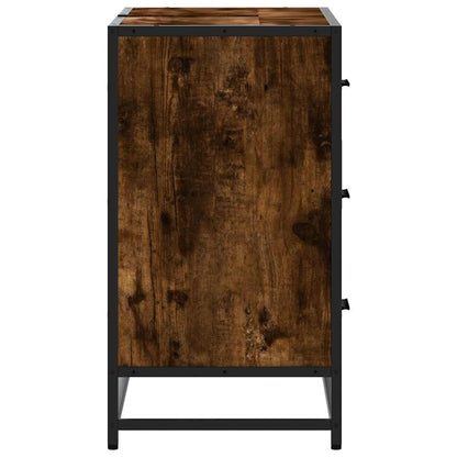 vidaXL Waschbeckenunterschrank Räuchereiche 80x33x60 cm Holzwerkstoff