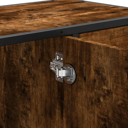 vidaXL Waschbeckenunterschrank Räuchereiche 80x33x60 cm Holzwerkstoff