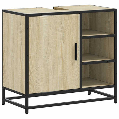 Badezimmer-Waschbeckenschrank Sonoma-Eiche 65 x 33 x 60 cm Holzwerkstoff