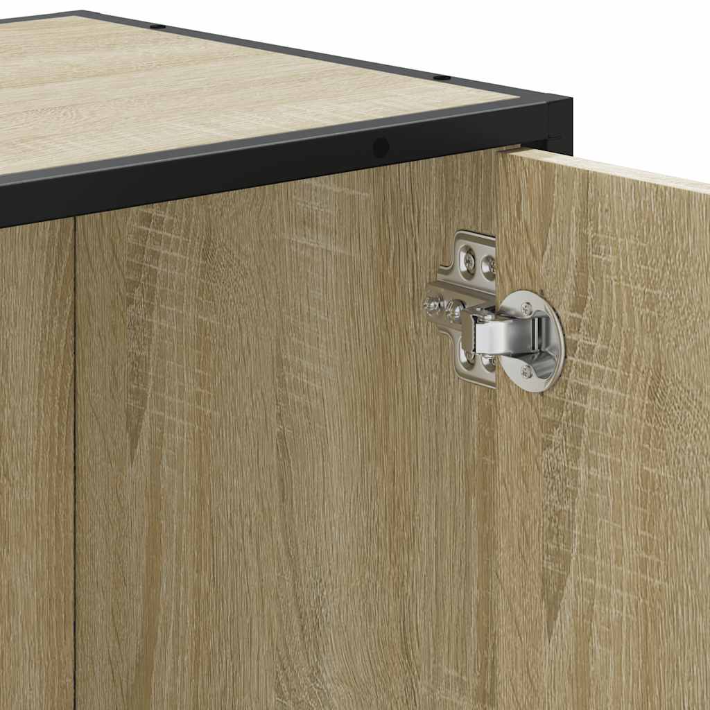 Badezimmer-Waschbeckenschrank Sonoma-Eiche 65 x 33 x 60 cm Holzwerkstoff