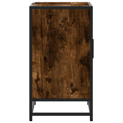 vidaXL Meuble sous-vasque chêne fumé 65x33x60 cm Bois d'ingénierie