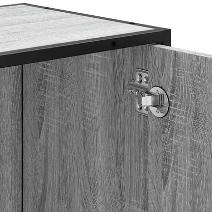 vidaXL Waschbeckenunterschrank Grau Sonoma 65x33x60 cm Holzwerkstoff