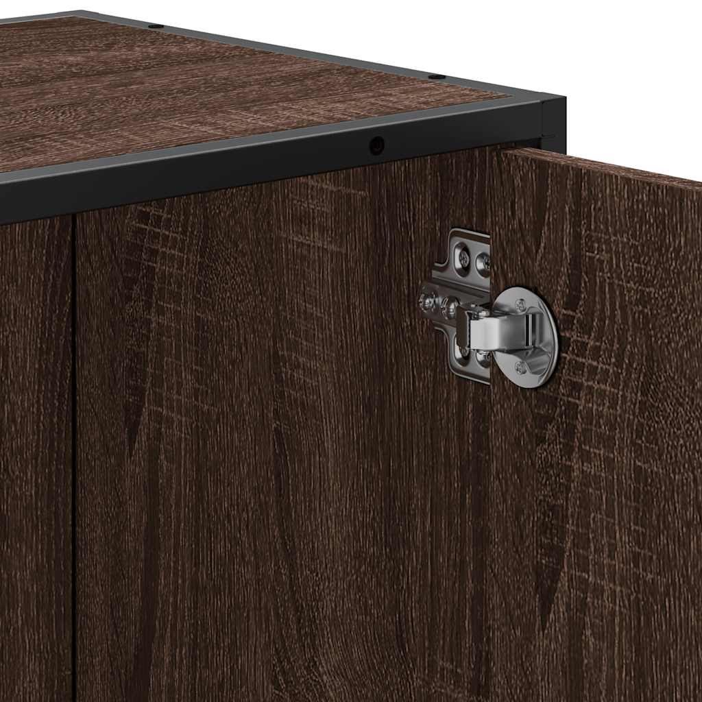 vidaXL Waschbeckenunterschrank Braun Eichen-Optik 65x33x60 cm