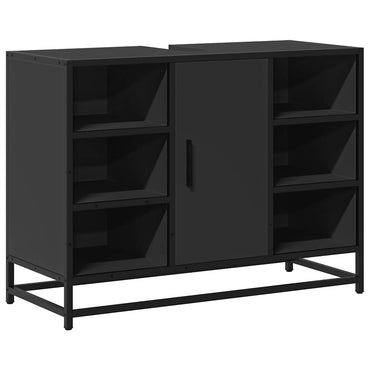 Meuble bas de lavabo vidaXL Noir 80x33x60 cm Bois d'ingénierie