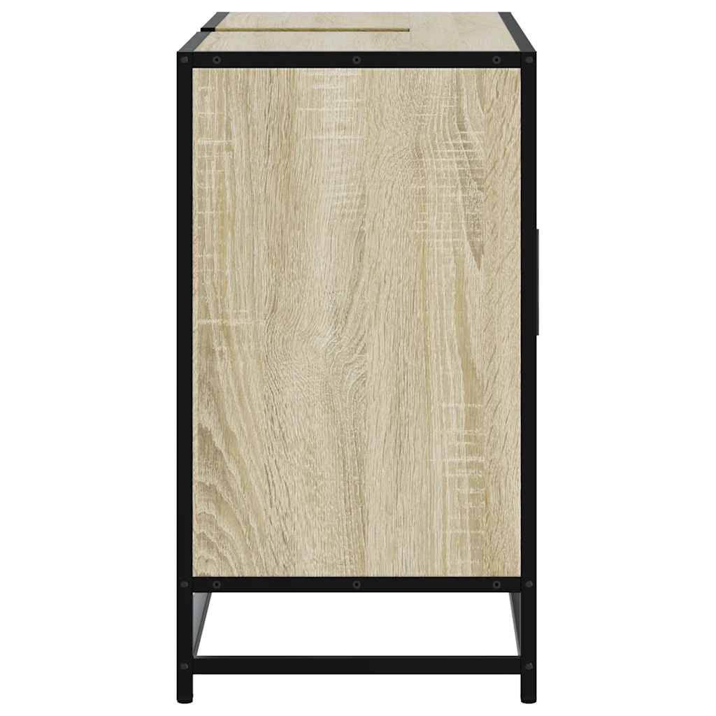 Badezimmer-Waschbeckenschrank Sonoma-Eiche 80 x 33 x 60 cm Holzwerkstoff