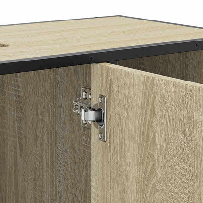 Badezimmer-Waschbeckenschrank Sonoma-Eiche 80 x 33 x 60 cm Holzwerkstoff