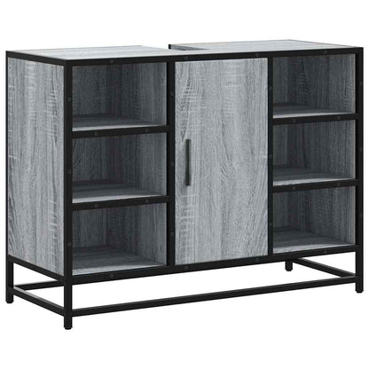 vidaXL Waschbeckenunterschrank Grau Sonoma 80x33x60 cm Holzwerkstoff