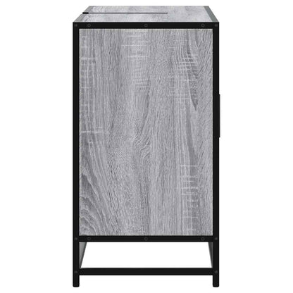vidaXL Waschbeckenunterschrank Grau Sonoma 80x33x60 cm Holzwerkstoff
