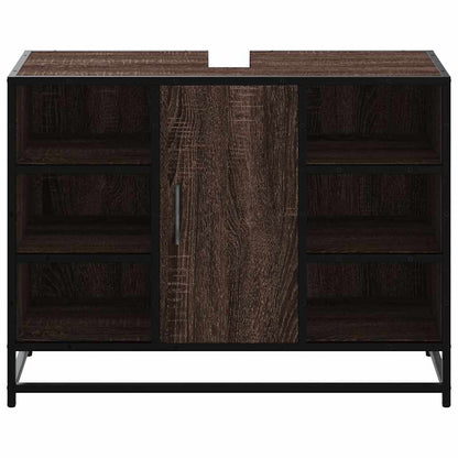 Meuble sous lavabo vidaXL aspect chêne marron 80x33x60 cm