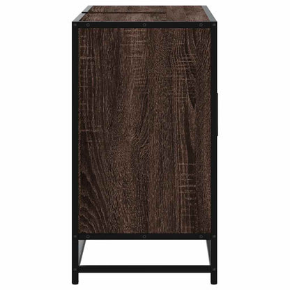 Meuble sous lavabo vidaXL aspect chêne marron 80x33x60 cm