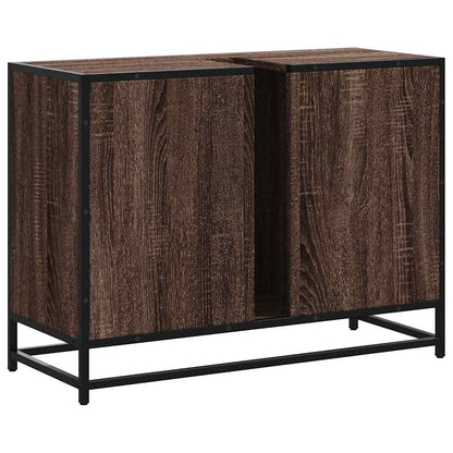 Meuble sous lavabo vidaXL aspect chêne marron 80x33x60 cm