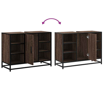 Meuble sous lavabo vidaXL aspect chêne marron 80x33x60 cm