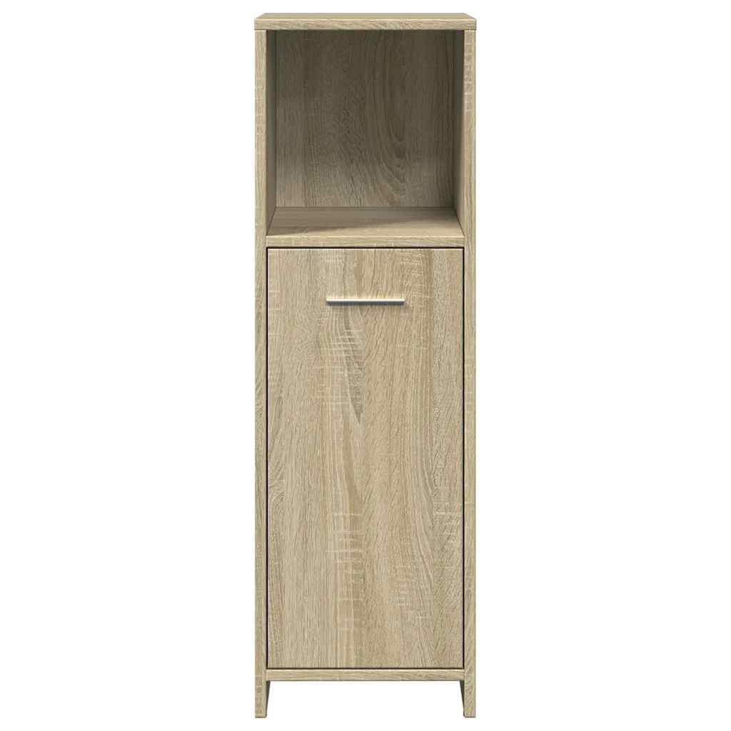 vidaXL Meuble de salle de bain chêne Sonoma 30x30x95 cm Bois d'ingénierie