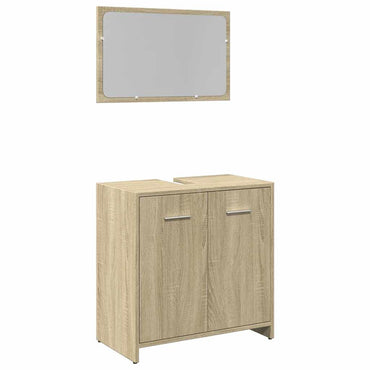 vidaXL Ensemble de meubles de salle de bain 2 pièces Aggloméré chêne Sonoma