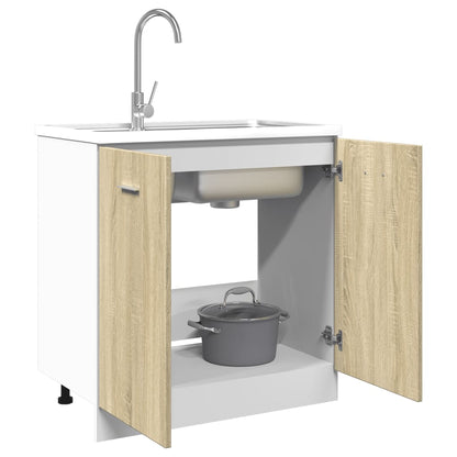 vidaXL Unterschrank Lyon Sonoma-Eiche 80x46x81,5 cm Holzwerkstoff
