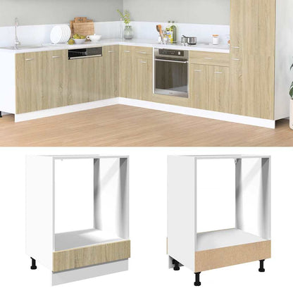 vidaXL Herdumbauschrank Sonoma-Eiche 60x46x81,5 cm Holzwerkstoff