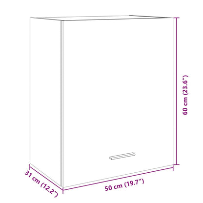 vidaXL Wandschrank Lyon Sonoma-Eiche 50x31x60 cm Holzwerkstoff