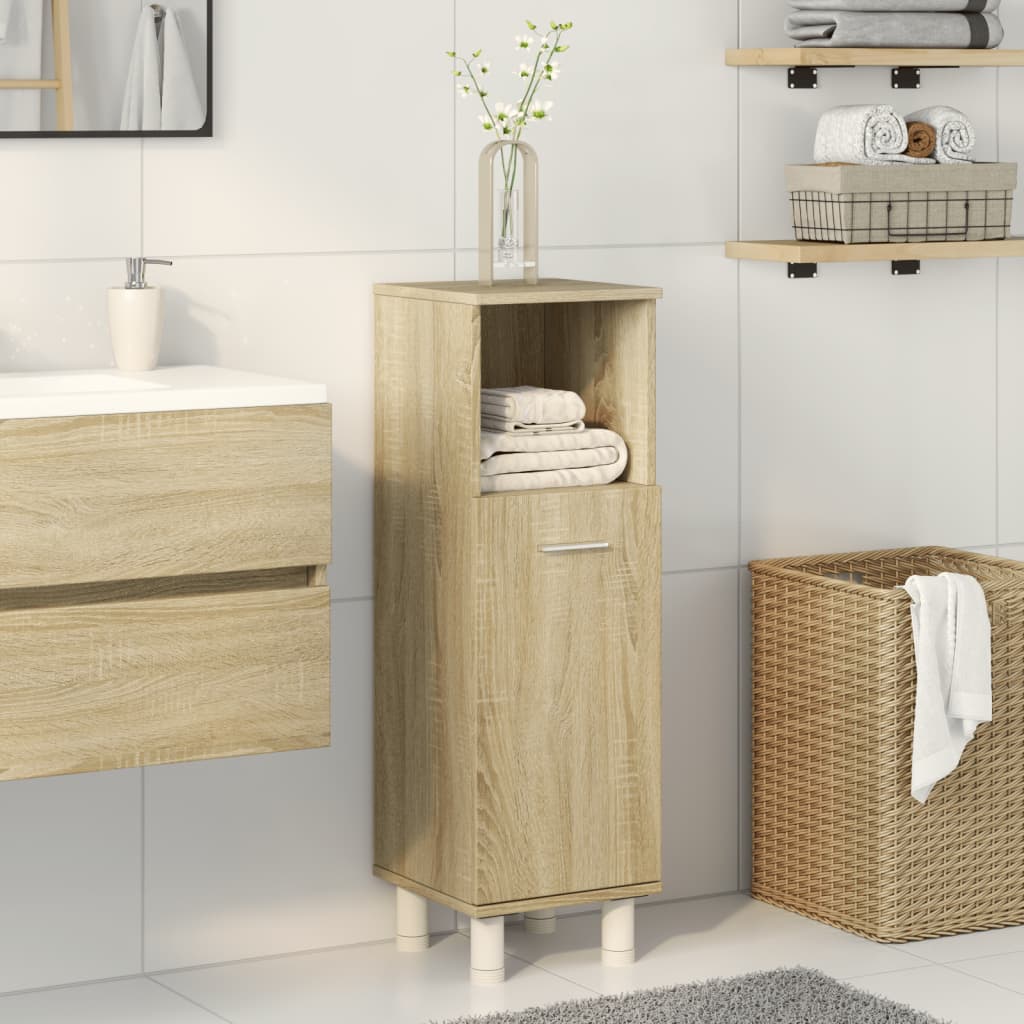 vidaXL Meuble de salle de bain chêne Sonoma 30,5x30x95 cm Bois d'ingénierie