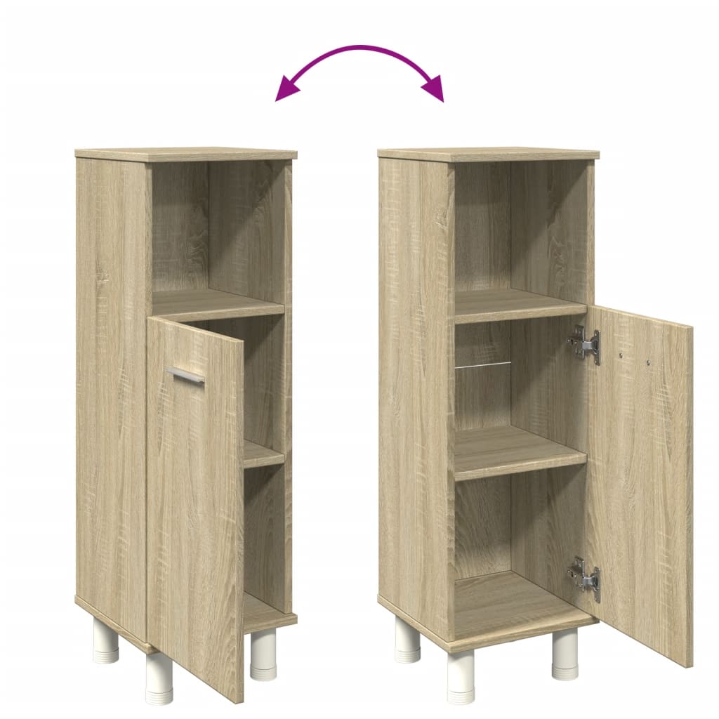 vidaXL Meuble de salle de bain chêne Sonoma 30,5x30x95 cm Bois d'ingénierie