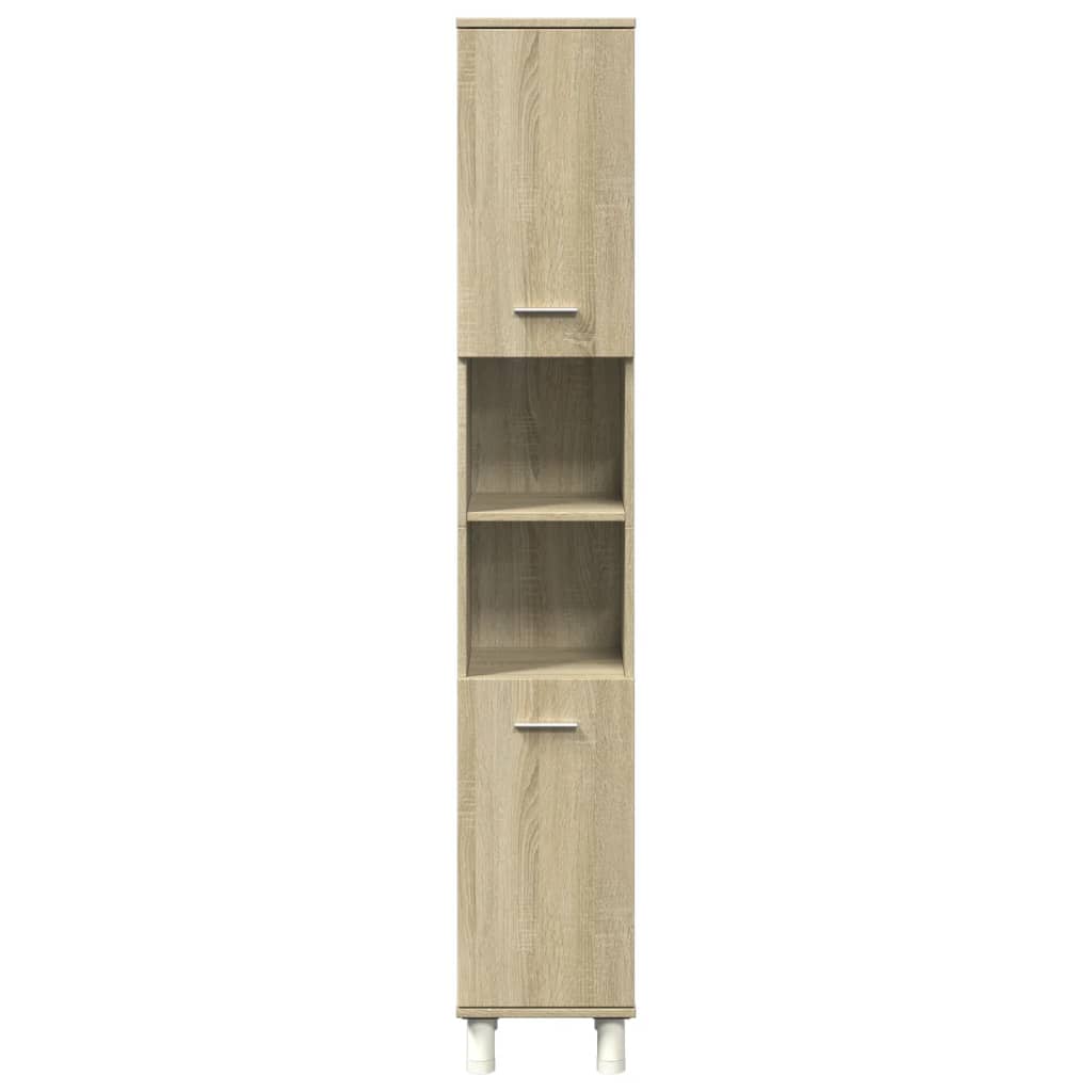 vidaXL Badschrank Sonoma-Eiche 30,5x30x179 cm Holzwerkstoff